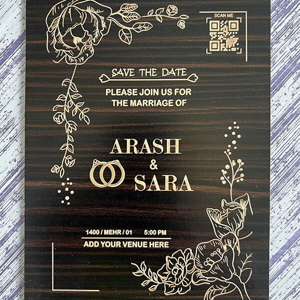 wedding card dark