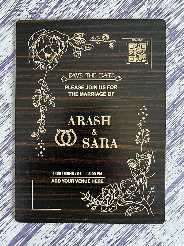 wedding card dark